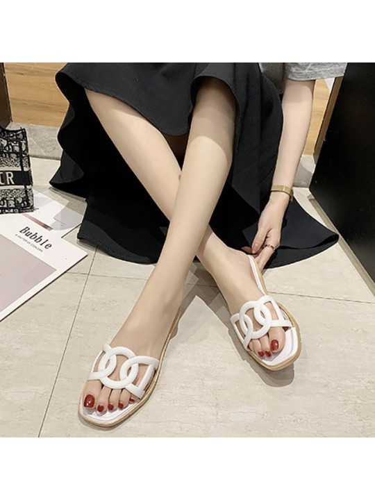 Size:5-8.5 Women Fashion Cut Out Flat Slippers