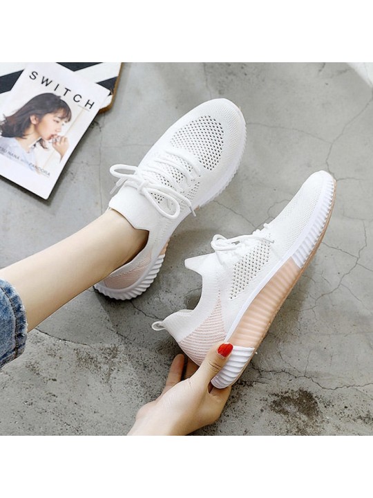 Size:5-8.5 Women Fashion Color Blocking Breathable Sneakers