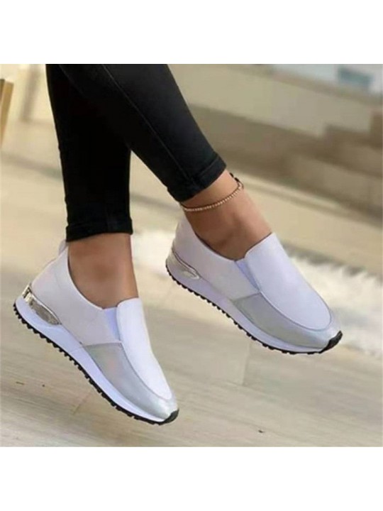 Size:4.5-11 Women Fashion Color Blocking Patchwork Sneakers