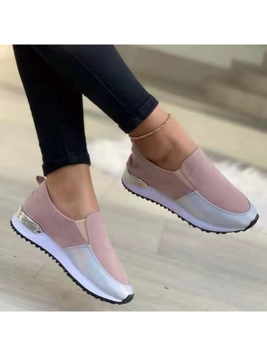 Size:4.5-11 Women Fashion Color Blocking Patchwork Sneakers