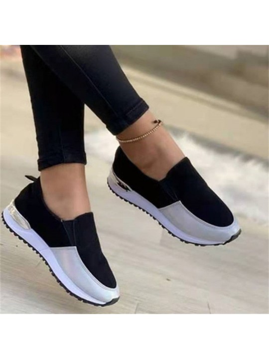 Size:4.5-11 Women Fashion Color Blocking Patchwork Sneakers