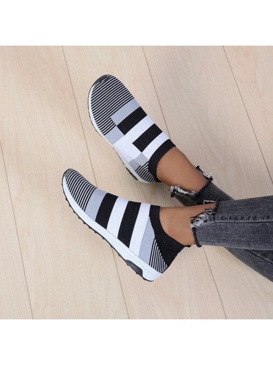 Size:4.5-11 Women Block Color Mesh Breathable Sneakers Shoes