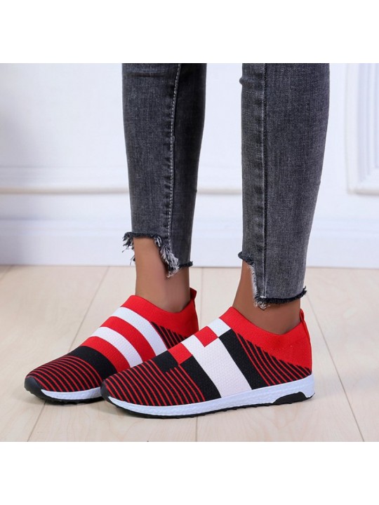 Size:4.5-11 Women Block Color Mesh Breathable Sneakers Shoes