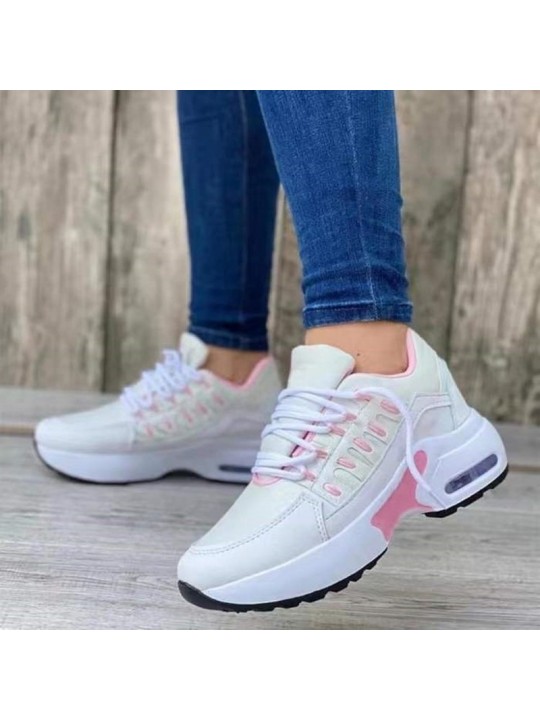 Women Fashion Casual Lace Up Design Air Cushion Platform Sneakers