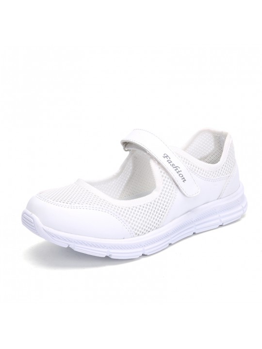 Women Casual Velcro Hollow Design Mesh Breathable Walking Sneakers