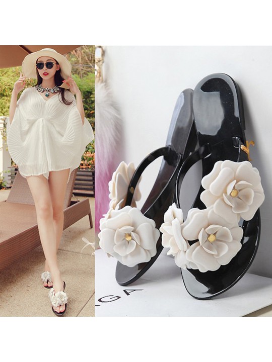 Summer Fashion Camellia Flip-Flops