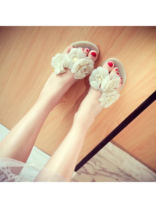 Summer Fashion Camellia Flip-Flops