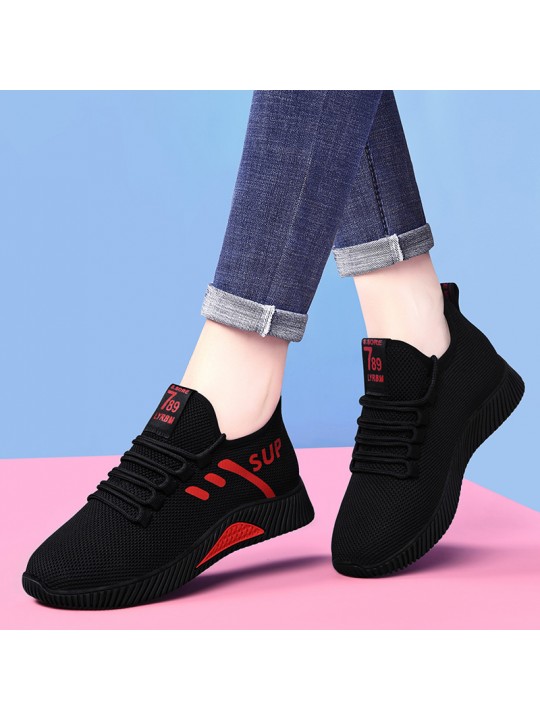 Women Fashion Casual Mesh Breathable Fly Woven Sneaker