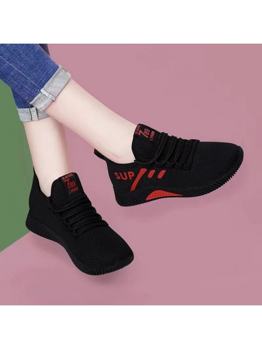 Women Fashion Casual Mesh Breathable Fly Woven Sneaker