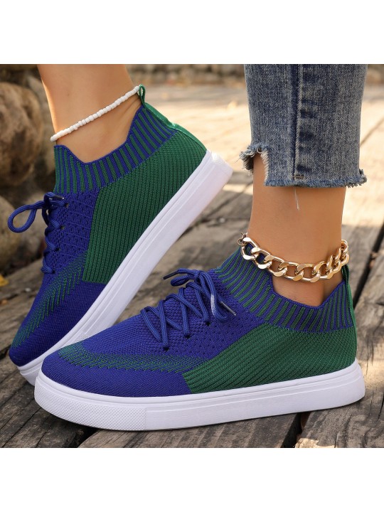 Women Casual Plus Size Comfortable Breathable Fly-Woven Mesh Sneakers