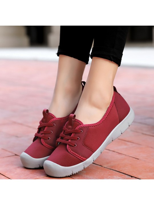 Women Fashion Casual Plus Size Breathable Flat Walking Style Sneaker